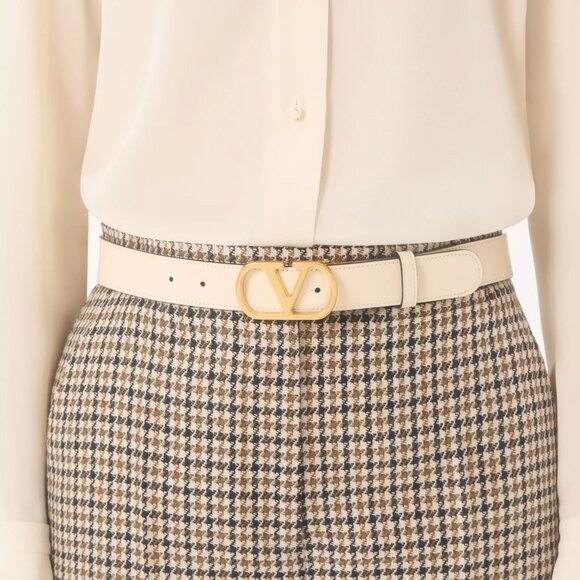 Valentino Garavani Signature V LOGO Belt | Size 90 | Calfskin Leather 30MM main image 12